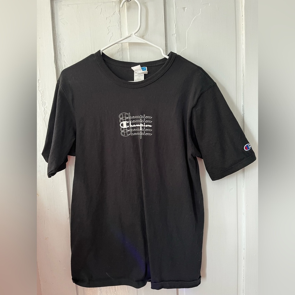 Champion Black Short Sleeve Tee